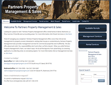 Tablet Screenshot of partnerspropertymgmt.com